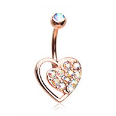 Rose Gold Piece of my Heart Belly Button Ring