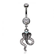 Once Bitten Snake Belly Button Ring