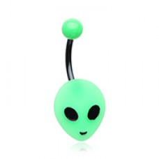 Alien UFO Non Dangle Belly Button Ring