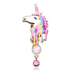 Golden Magical Unicorn Belly Button Ring