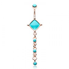 Rose Gold Arabian Princess Belly Button Ring