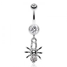 Spider Sparkle Belly Button Ring
