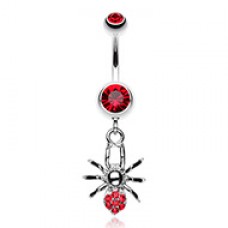 Spider Sparkle Belly Button Ring