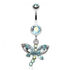 Dragonfly Glam Belly Button Ring