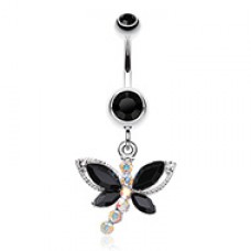 Dragonfly Glam Belly Button Ring