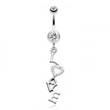 Dazzling Love Belly Button Ring