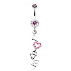 Dazzling Love Belly Button Ring