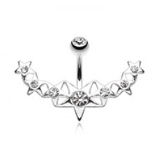 Glister Stars Arc Belly Button Ring