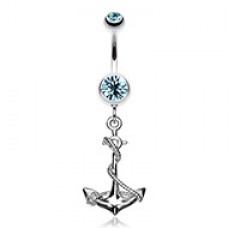 Classic Rope Anchor Belly Button Ring