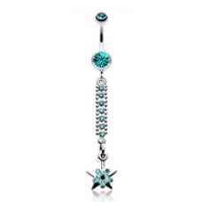 Twinkling Journey to the Stars Belly Button Ring
