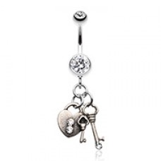 Love Lock Down Belly Button Ring
