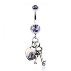 Love Lock Down Belly Button Ring