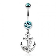 Classic Anchor Dangle Belly Button Ring