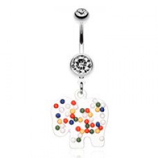 Bright Animal Cookie Sprinkle Belly Button Ring
