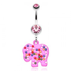 Bright Animal Cookie Sprinkle Belly Button Ring
