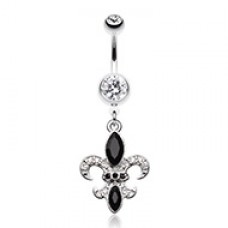 Classic Fleur de Lis Belly Button Ring