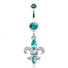 Classic Fleur de Lis Belly Button Ring