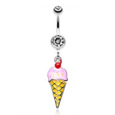 Cherries Cherry Jubilee Ice Cream Belly Button Ring