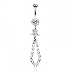 Dazzle Loops Star Belly Button Ring