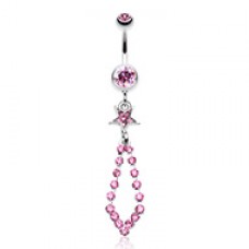 Dazzle Loops Star Belly Button Ring