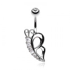 Butterfly Sparkle Belly Button Ring