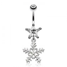 Stars and Snowflakes Belly Button Ring