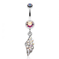 Angel Jeweled Wing Belly Button Ring
