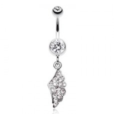 Angel Jeweled Wing Belly Button Ring