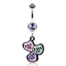 Triple Heart Statement Belly Button Ring