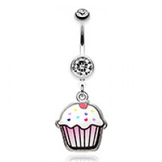Cute Cupcake Belly Button Ring