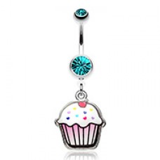 Cute Cupcake Belly Button Ring