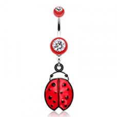 Precious Ladybug Belly Button Ring