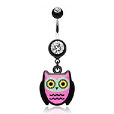 Cute Owl Belly Button Ring