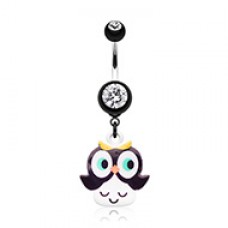 Curious Owl Belly Button Ring