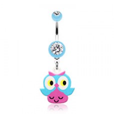 Curious Owl Belly Button Ring