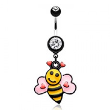 Bumble Bee Love Belly Button Ring