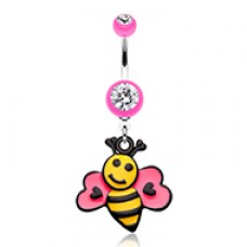 Bumble Bee Love Belly Button Ring