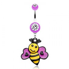 Bumble Bee Love Belly Button Ring