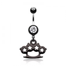 Star Brass Knuckle Belly Button Ring