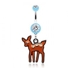 Adorable Fawn Belly Button Ring