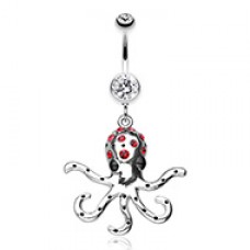 Octopus Sparkle Belly Button Ring