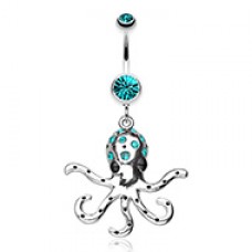Octopus Sparkle Belly Button Ring