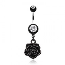 Immortal Rose Belly Button Ring