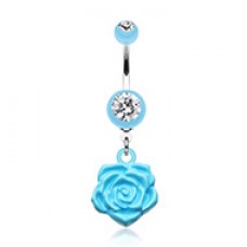 Immortal Rose Belly Button Ring