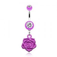 Immortal Rose Belly Button Ring