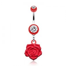 Immortal Rose Belly Button Ring