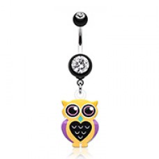 Owl Love Belly Button Ring
