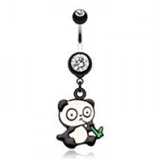 Darling Panda Bear Belly Button Ring
