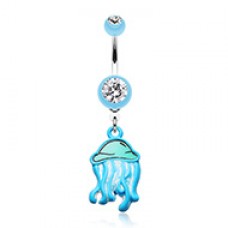 Jelly Fish Attack Belly Button Ring