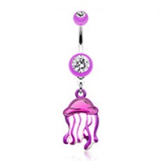 Jelly Fish Attack Belly Button Ring